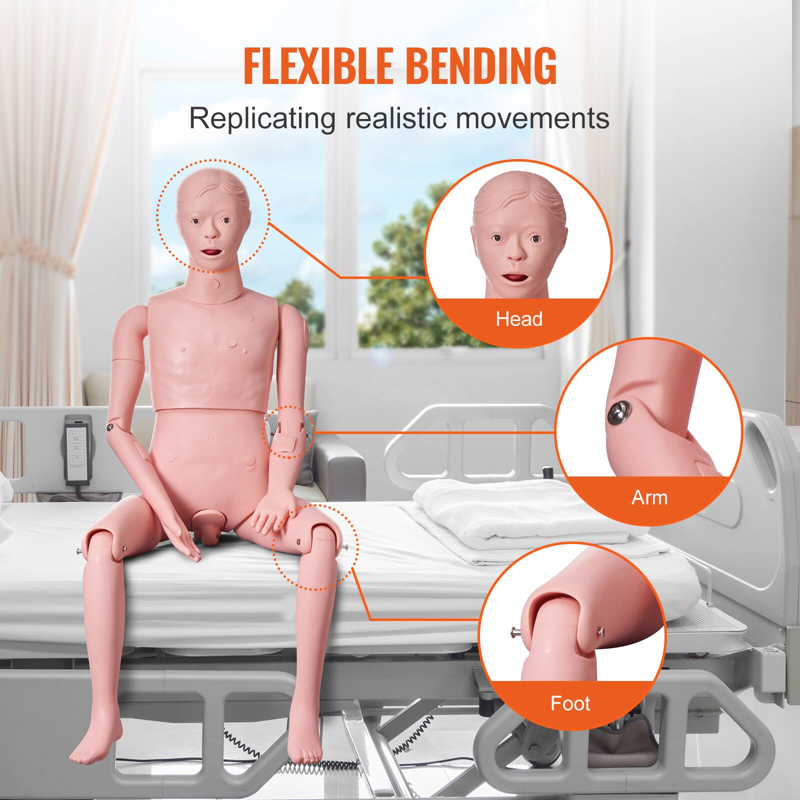 FLEXIBLE BENDING  
Replicating realistic movements  
Head  
Arm  
Foot