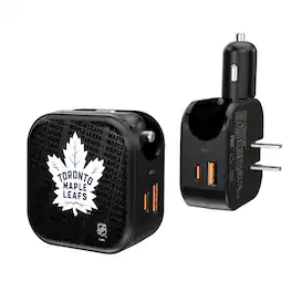 Keyscaper - Toronto Maple Leafs Team Logo Dual Port USB Car & Home Charger - Multicolor