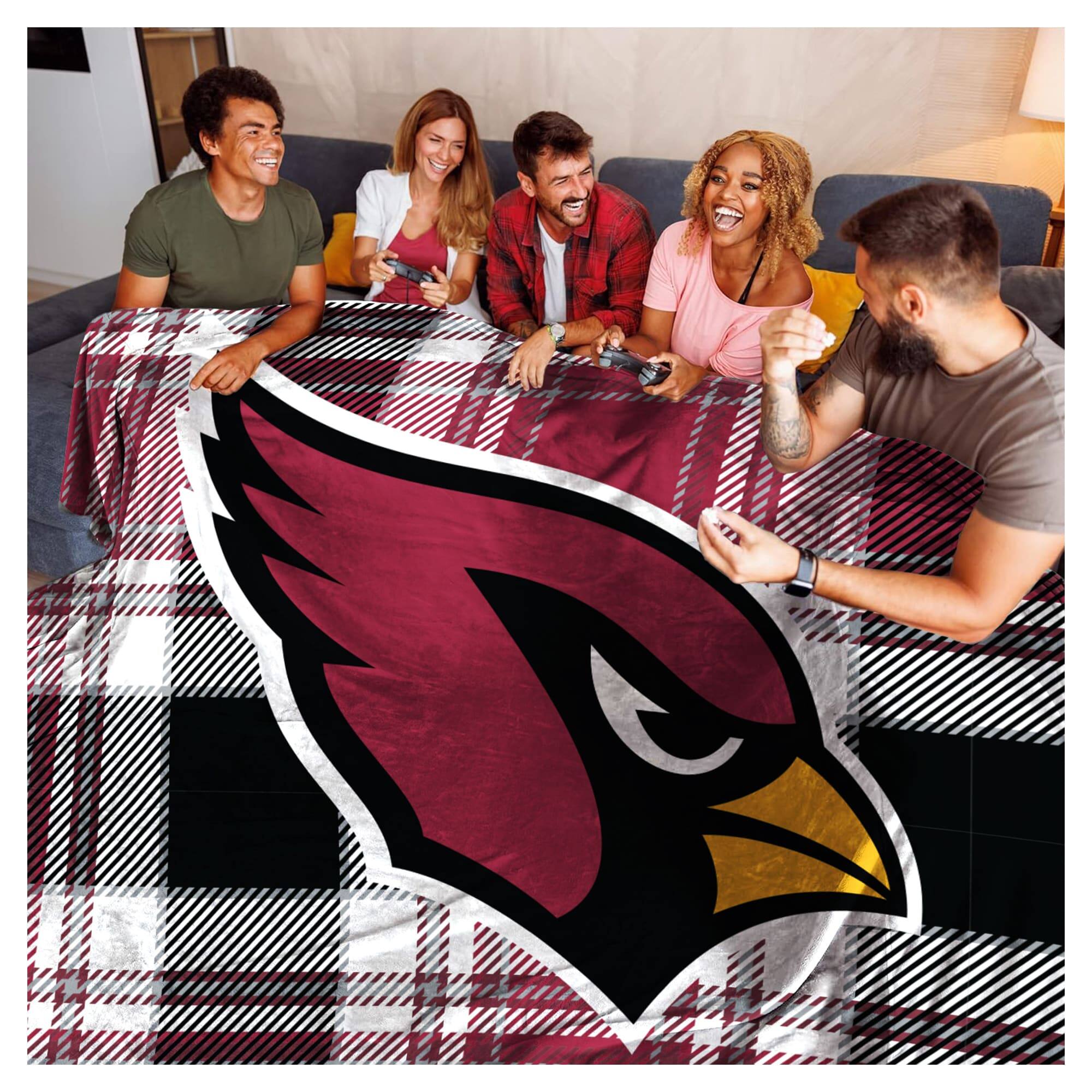 Alt View 1. Pegasus - Arizona Cardinals 66" x 95" Oversized Plaid FAN-mily Ultra Cozy Blanket - Multicolor.