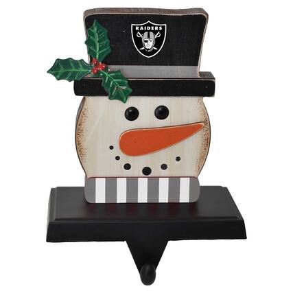 Front. The Memory Company - Las Vegas Raiders Snowman Stocking Holders - Multicolor.
