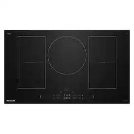KitchenAid - 36 inch Wide 5 element Electric Induction Cooktop withTemp Cook Induction Technology - Black