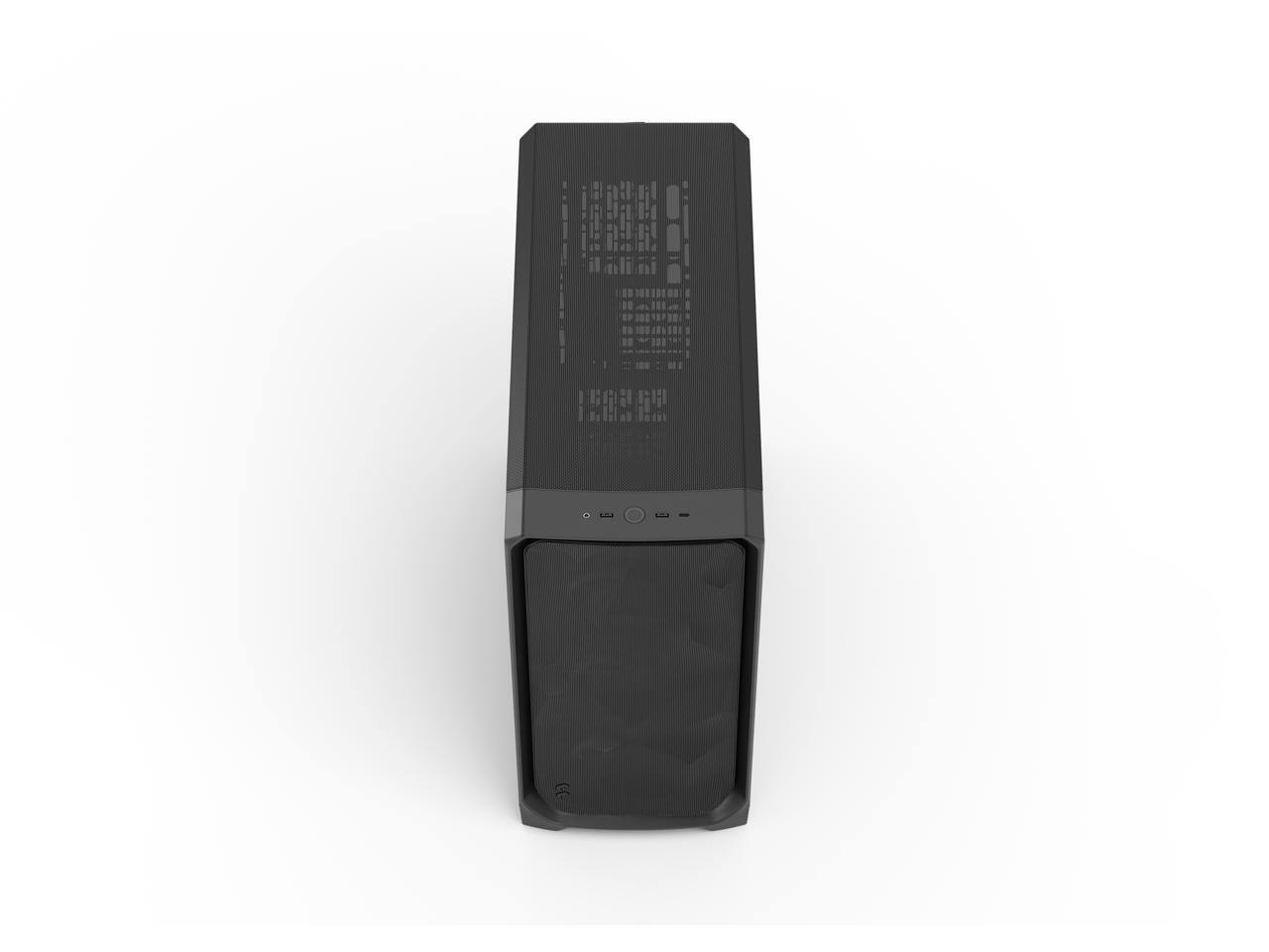 Alt View 5. Fractal Design - Fractal Design Meshify 3 XL E-ATX Full Tower PC Case - Black Chassis with Solid Side Panel - Black.