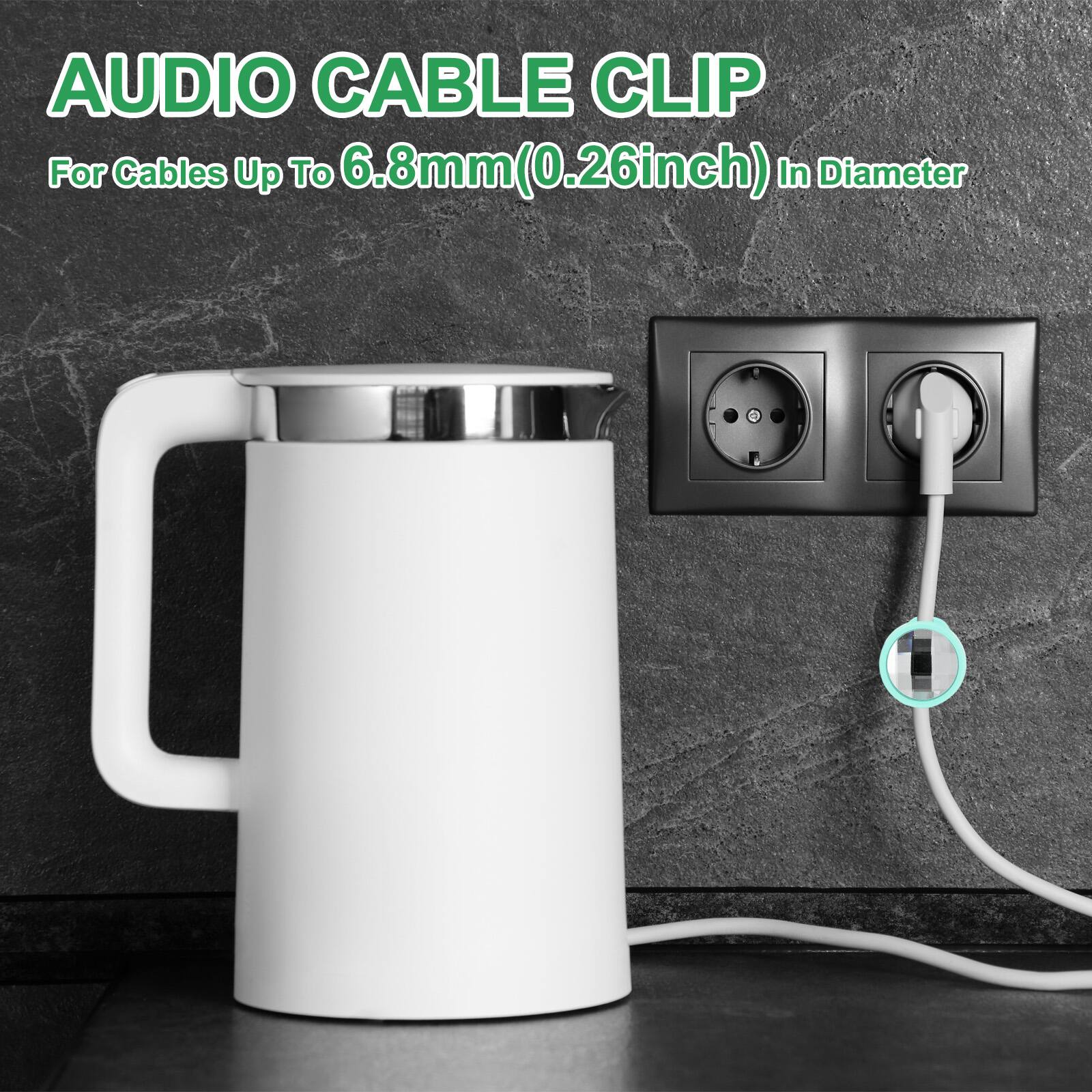 AUDIO CABLE CLIP  
For Cables Up To 6.8mm (0.26 inch) In Diameter