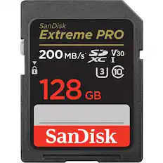 SanDisk Extreme PRO
200 MB/s*
128 GB
SDXC I
V30
U3
10
SanDisk