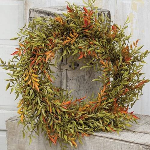 Angle. BreeBe - Shade Smilax Wreath 20" - Green.