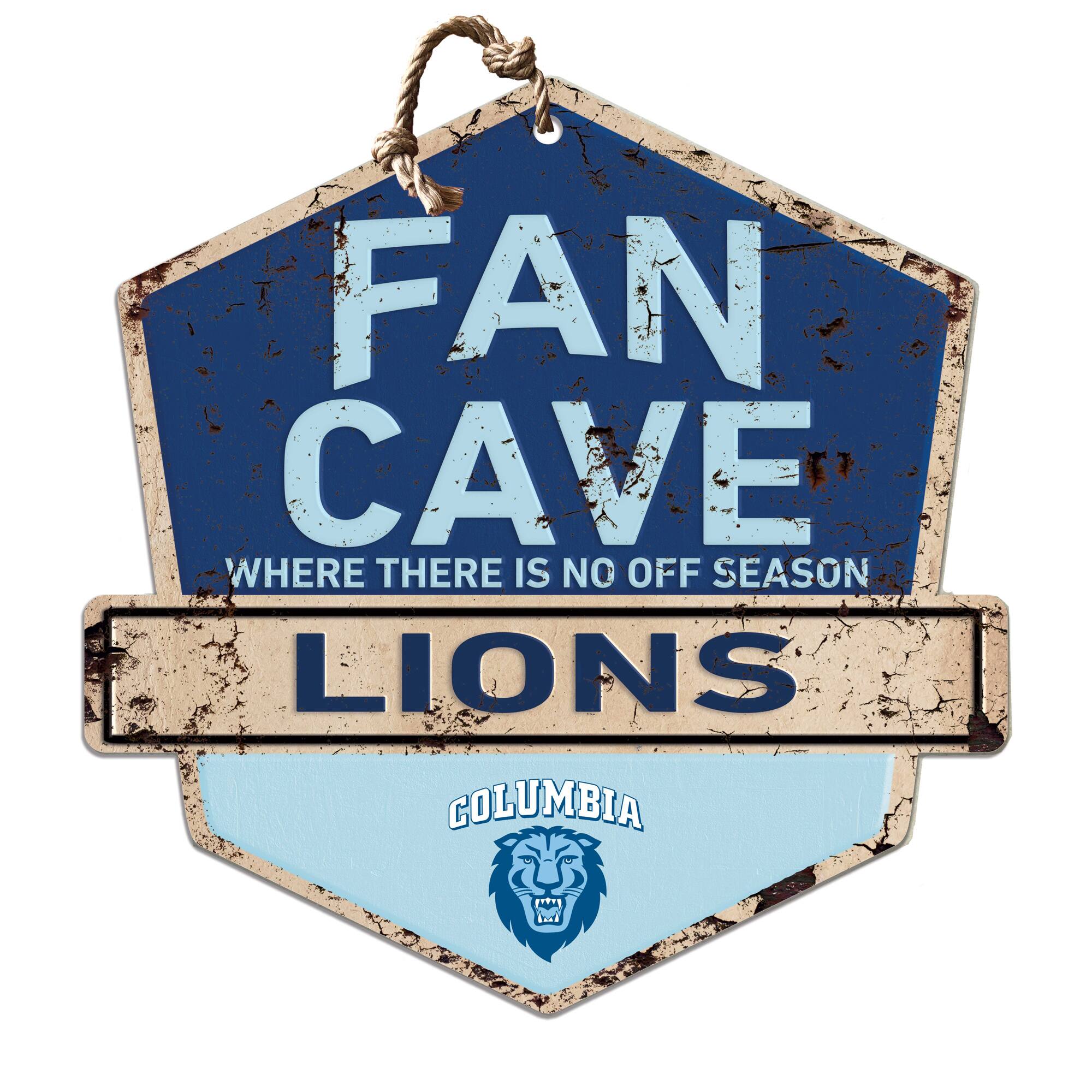 Columbia University 20" x 20" Fan Cave Badge Sign