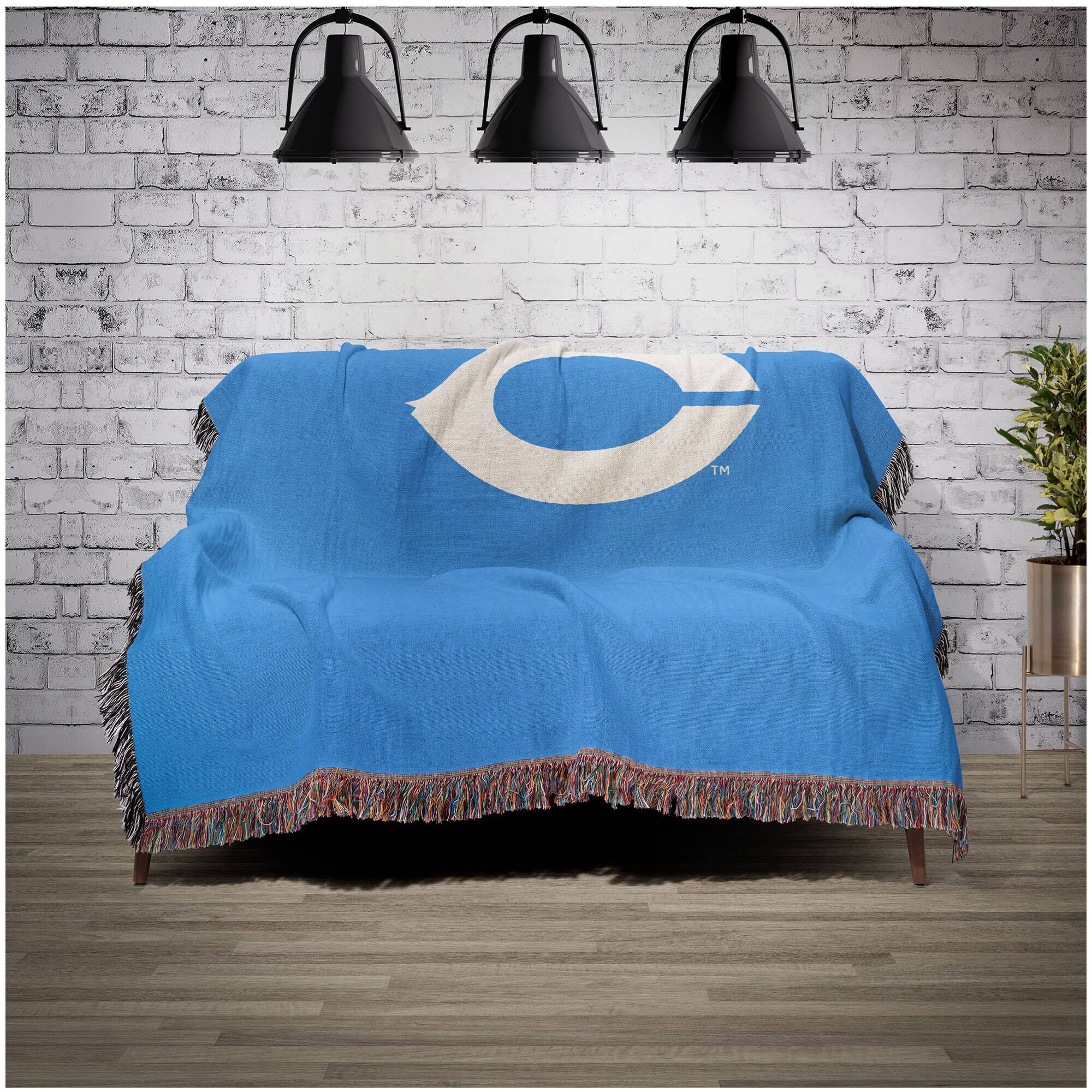 Alt View 1. Chad & Jake - UChicago Maroons Woven Blanket - Blue.