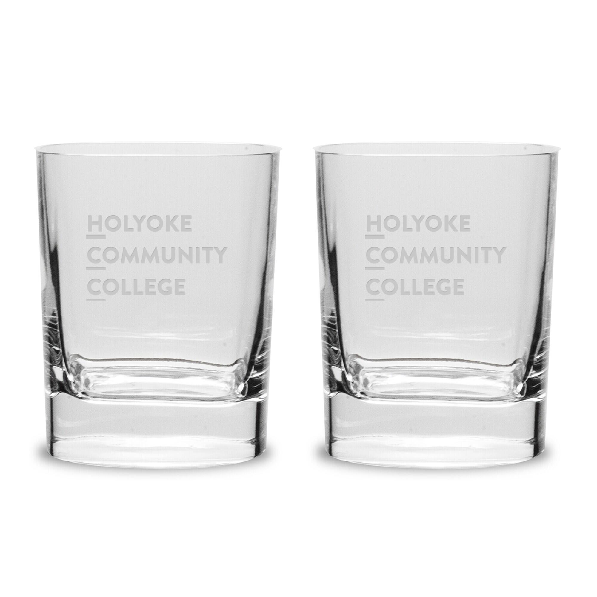 Jardine - Holyoke Community College 2-Piece 11.75oz. Luigi Bormioli Square Round Double Old Fashion Set - Multicolor