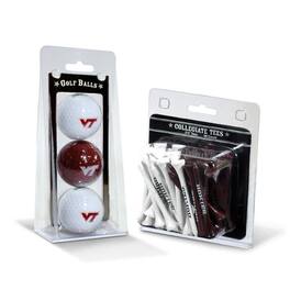 Team Golf - Virginia Tech Hokies 3-Golf Ball & 50-Golf Tee Set - Multicolor