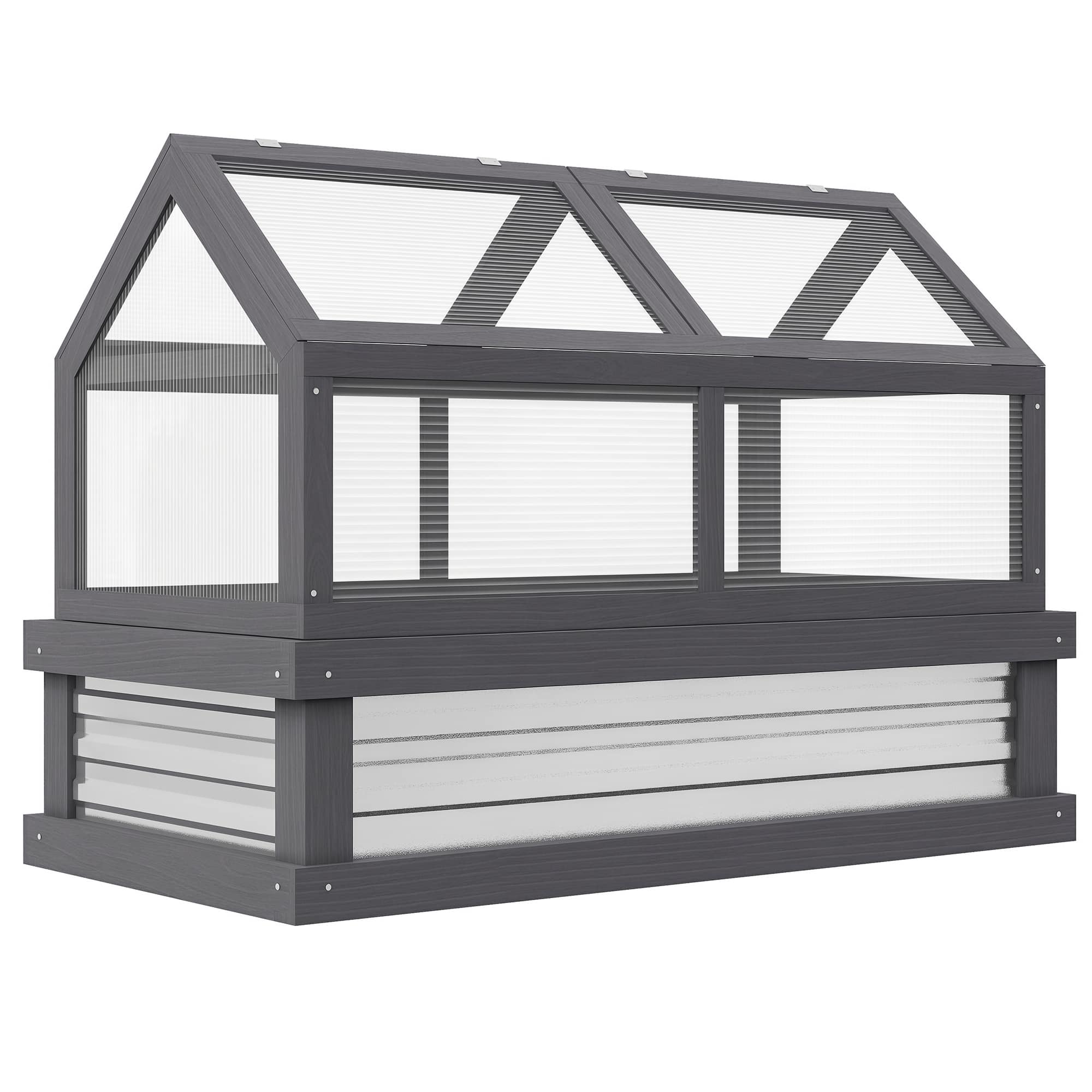 Outsunny - Garden Flower Bed Kit w/ Greenhouse