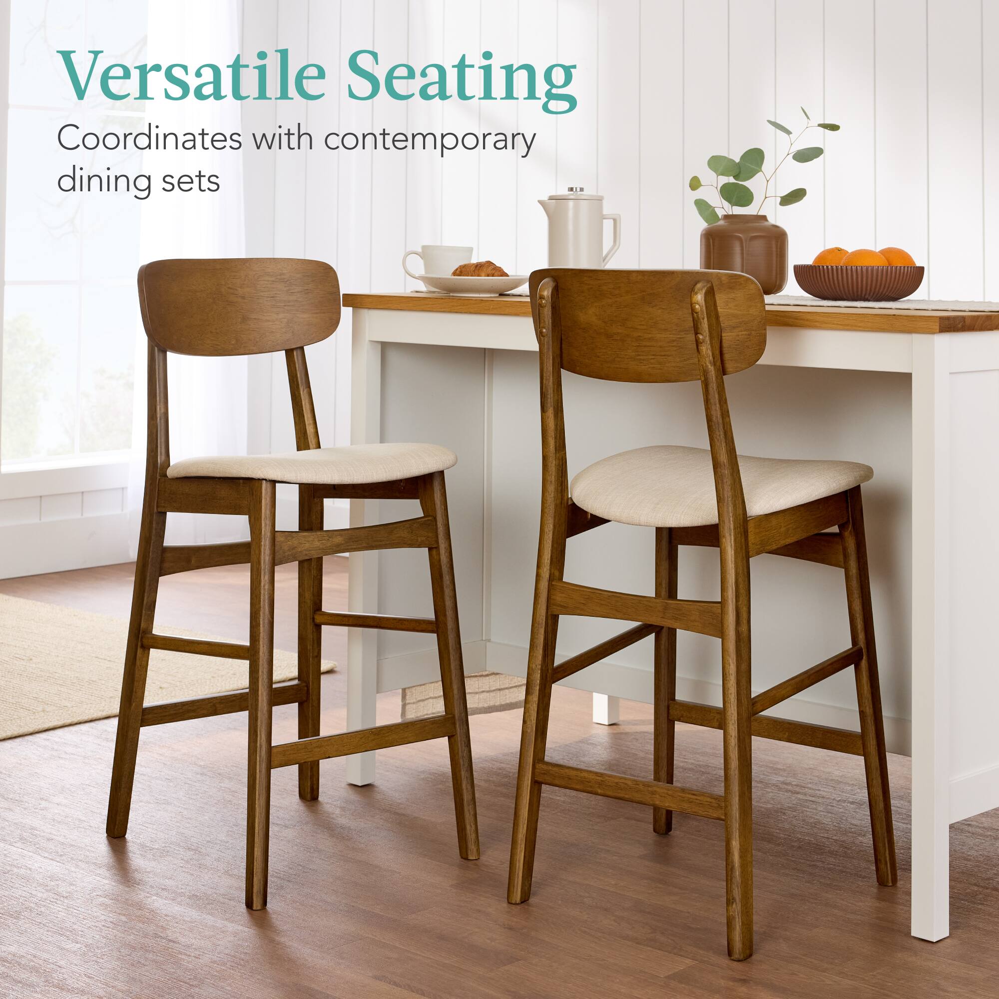 Versatile Seating  
Coordinates with contemporary dining sets