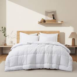 Peace Nest - All-Season Fluffy Down Alternative Comforter Embossed Duvet Insert with Corner Tabs - White