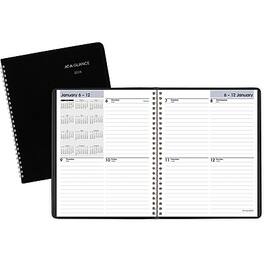 AT-A-GLANCE - 2026 DayMinder 7" x 8.75" Weekly Planner, Faux Leather Cover - Black