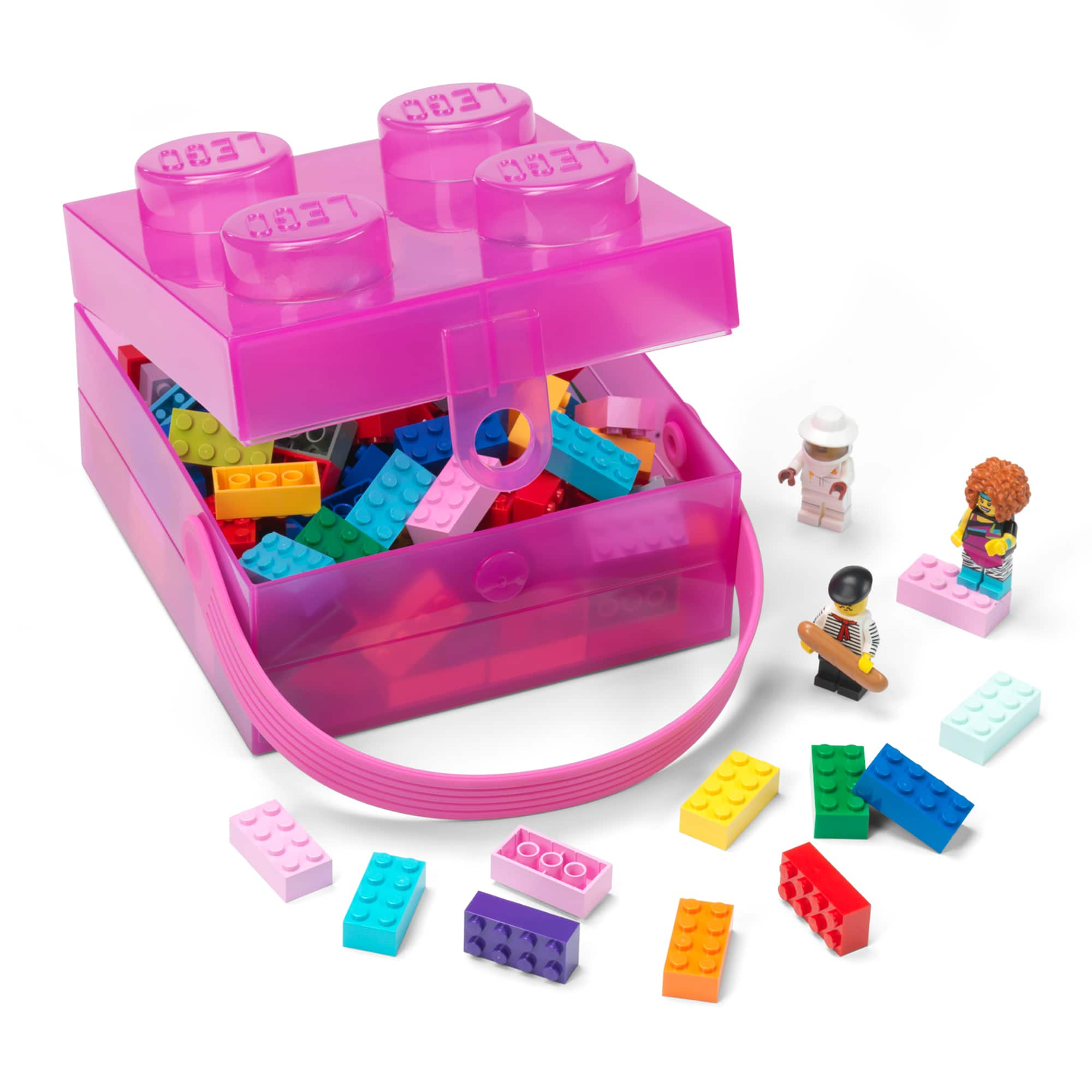 Room Copenhagen LEGO: Storage Case/Lunch Box W/ Handle in Translucent ...