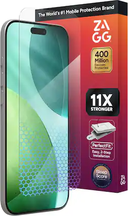 The World's #1 Mobile Protection Brand
ZAGG
400 Million Devices Protected
11X STRONGER
PerfectFit
Easy, 2-Step Installation
IMPROVED SLEEP
Sleep Score
IN RECOMMENDED DATA