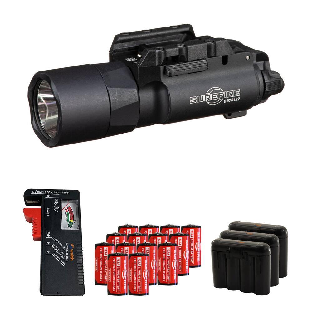SureFire - X300T-A Turbo Handgun Weaponlight, Batteries/Tester/Cases Bundle - Black price history on PriceWatchPro
