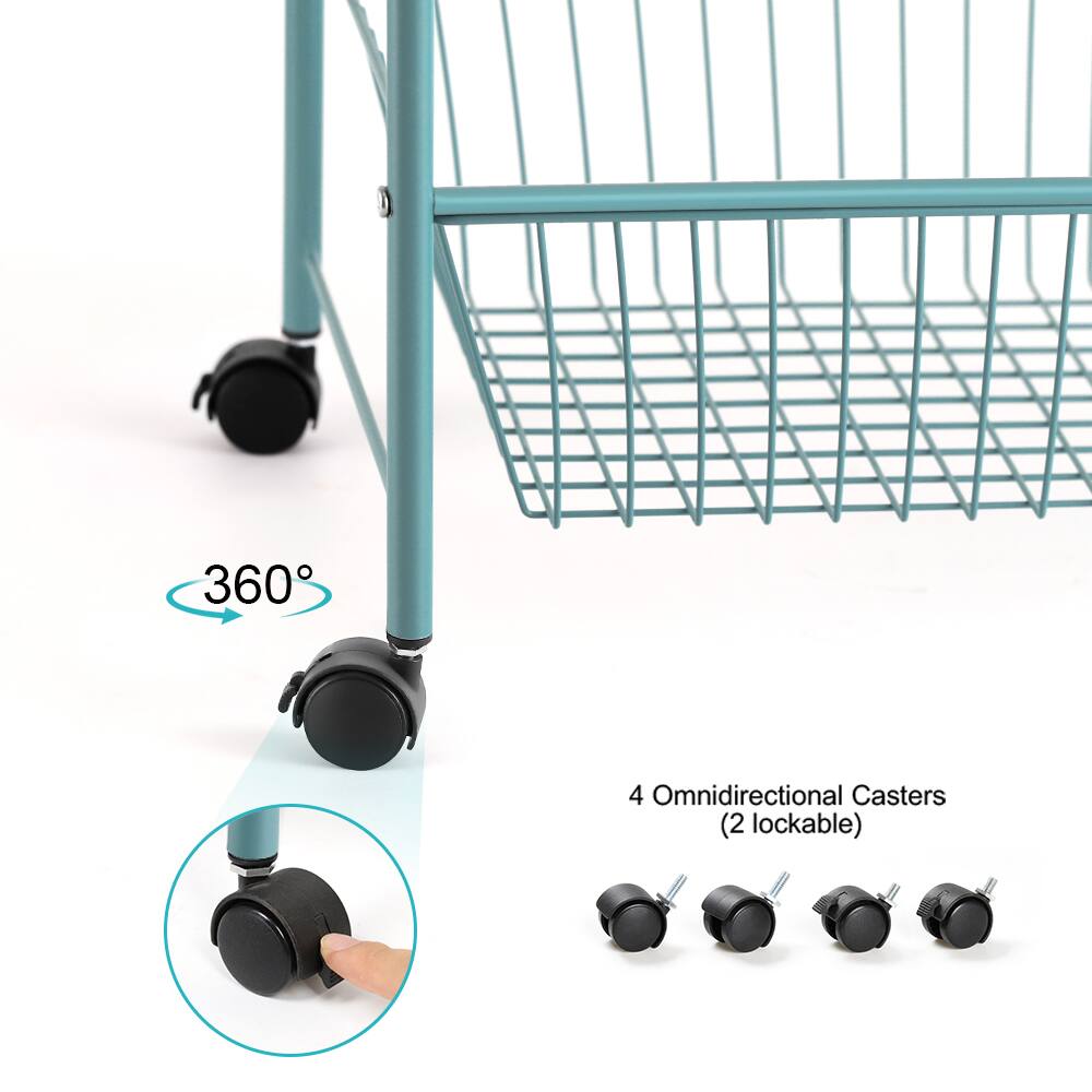 360°

4 Omnidirectional Casters (2 lockable)
