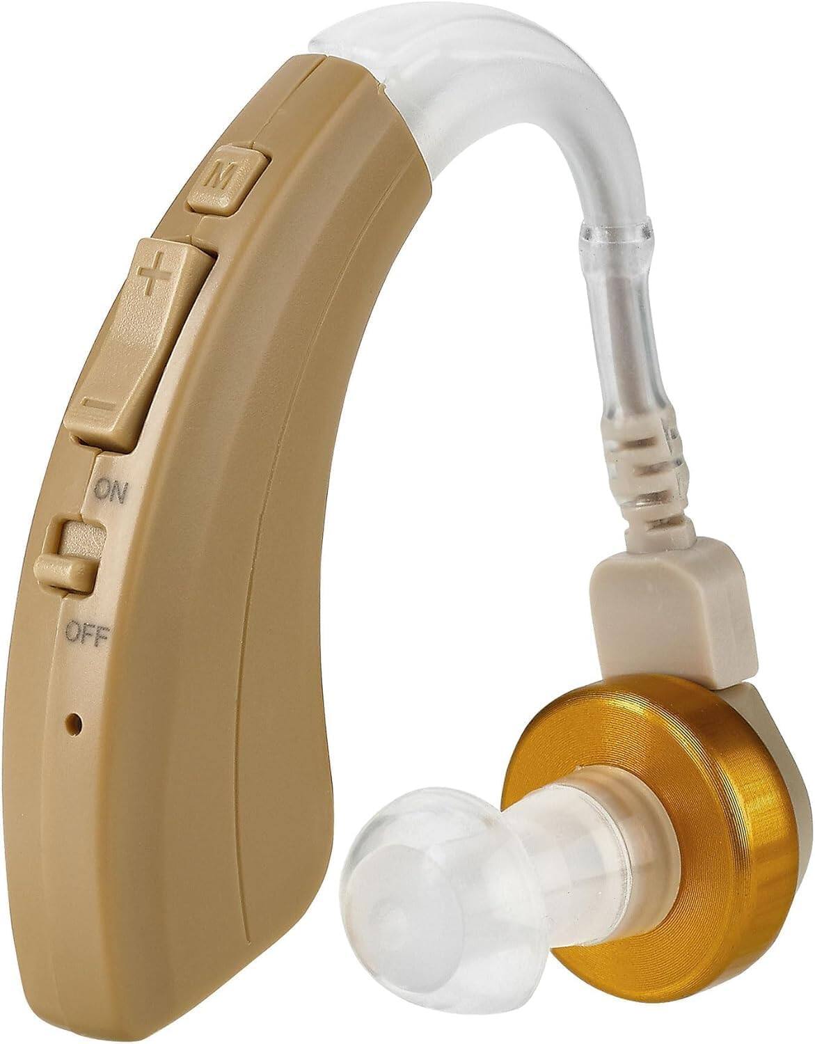 Front. MEDca - Digital Hearing Amplifier by MEDca VHP-220. 500hr Battery Life, Modern Design, Doctor and Audiologist - Blue.