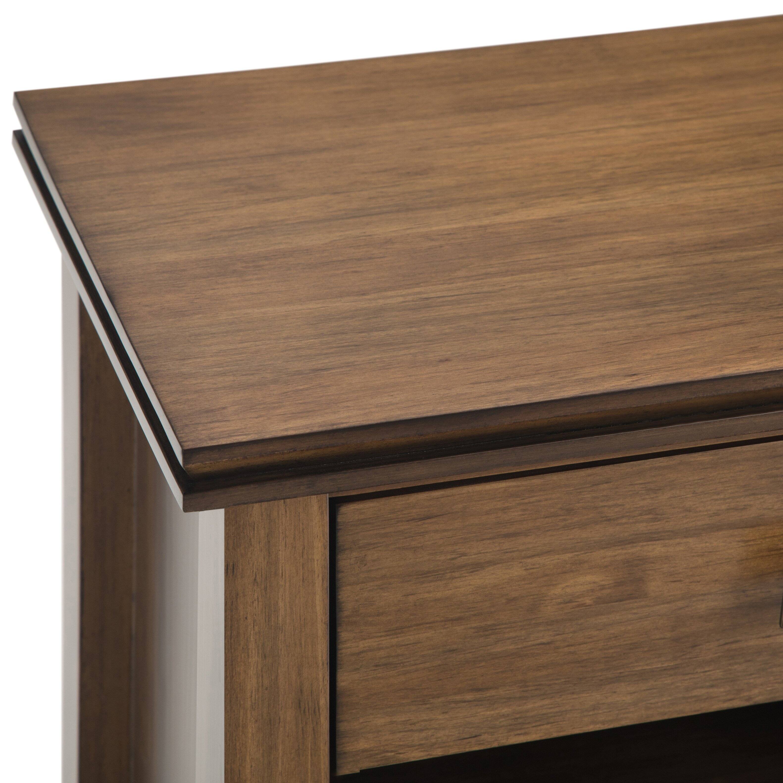 Alt View 1. Simpli Home - Artisan 24 inch Solid Wood Transitional Night Stand in Rustic Natural Aged Brown (Set of 2) - Rustic Natural Aged Brown.