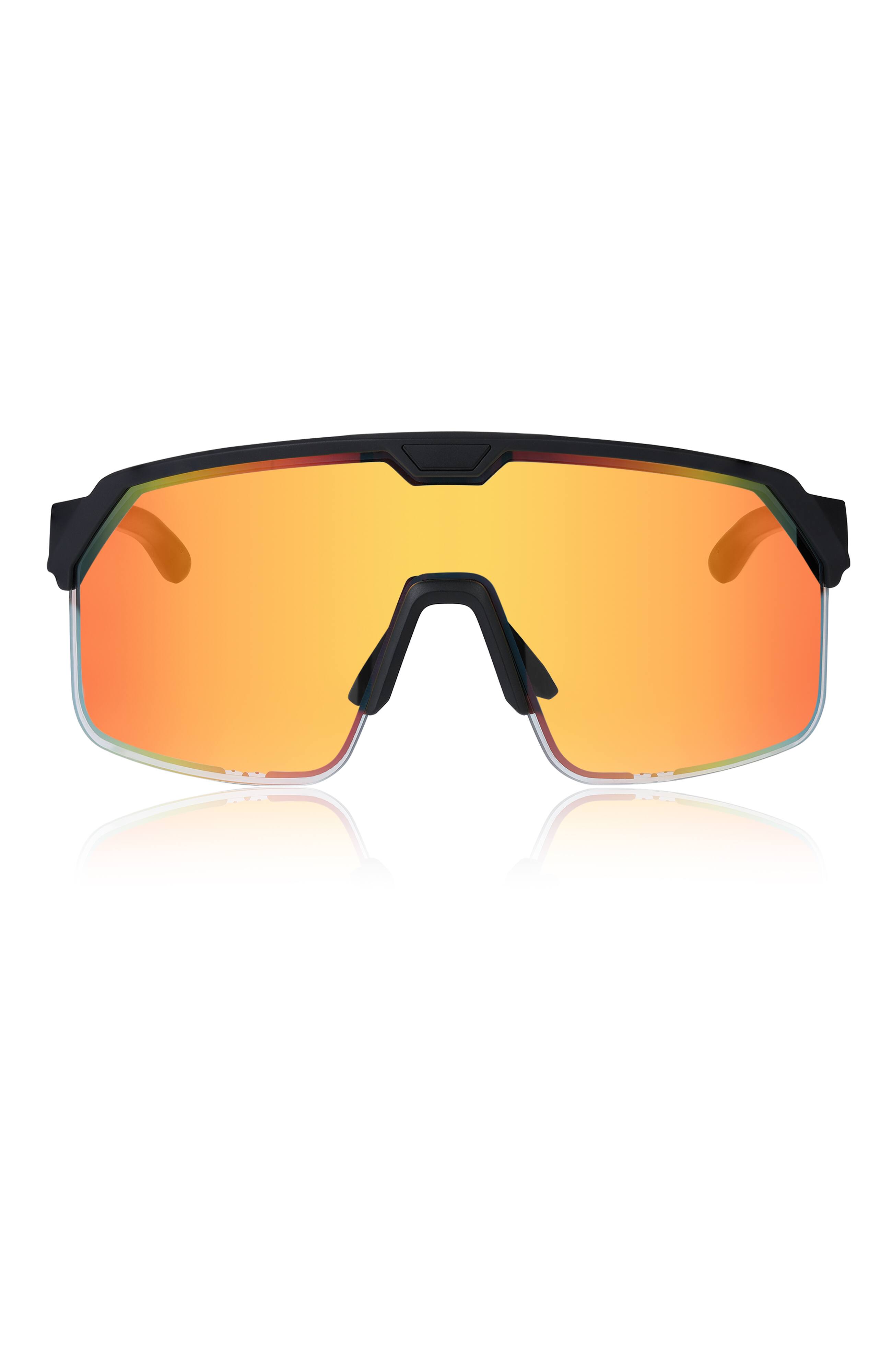 Front. Chamelo - Sport Shield Slider/Automatic HVL - Matte black frame | Smoke lenses.