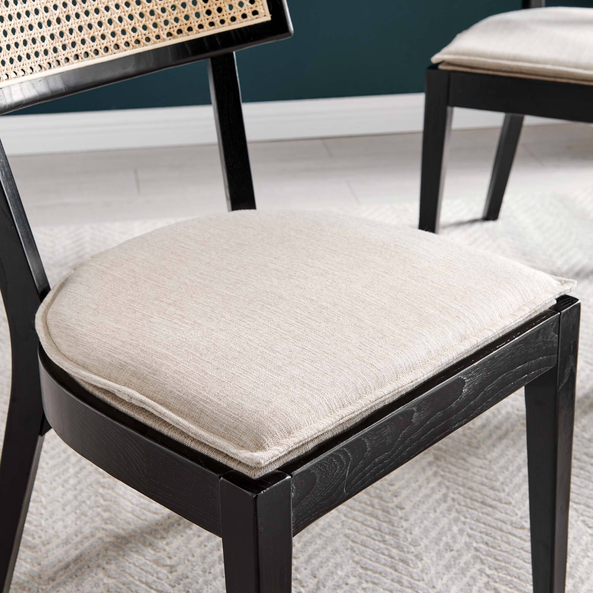 Alt View 4. Modway - Caledonia Fabric Upholstered Wood Dining Chair Set of 2 by Modway - Brown.