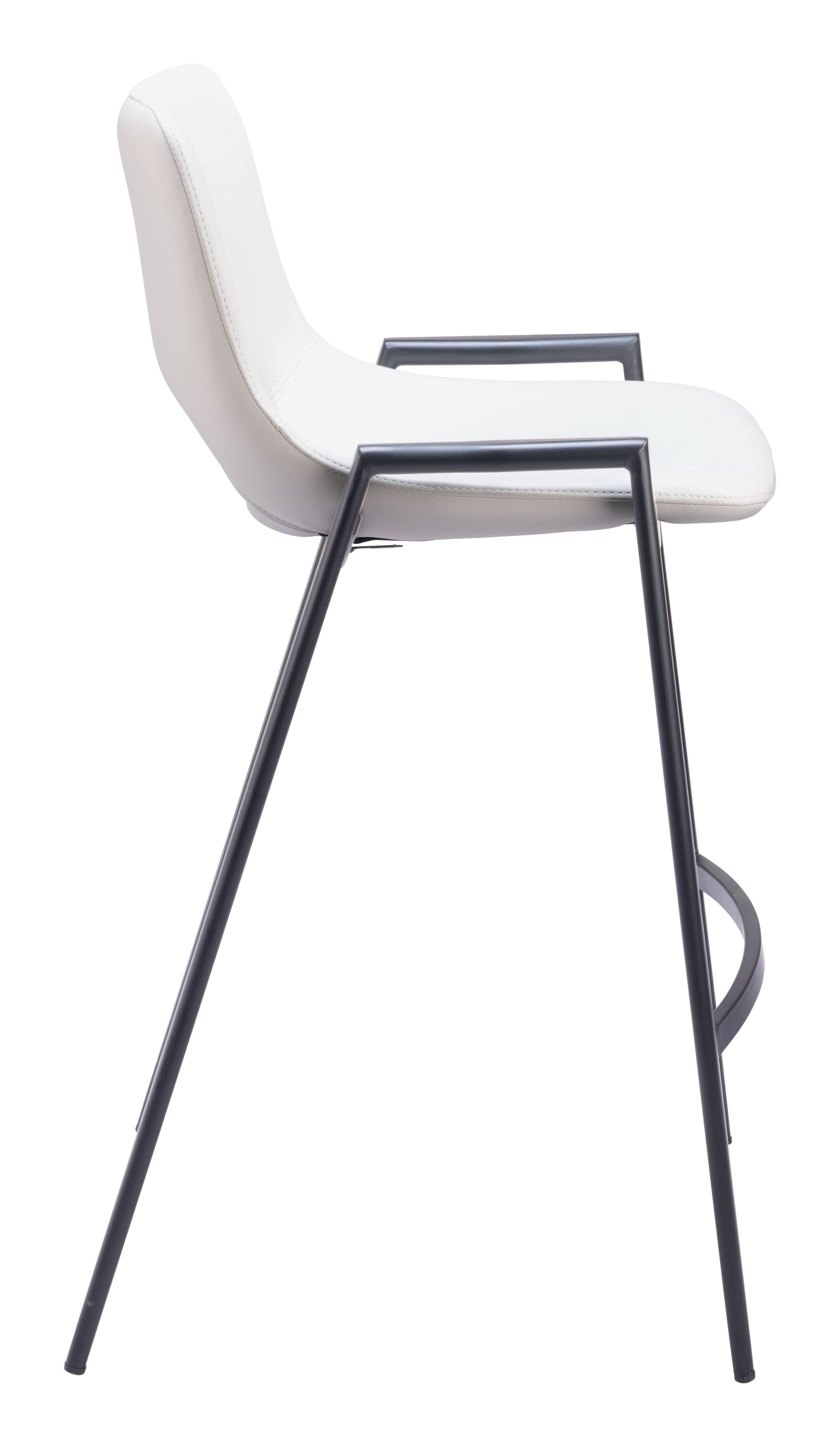Back. Hivvago - Desi Counter Stool (Set of 2) White - White.