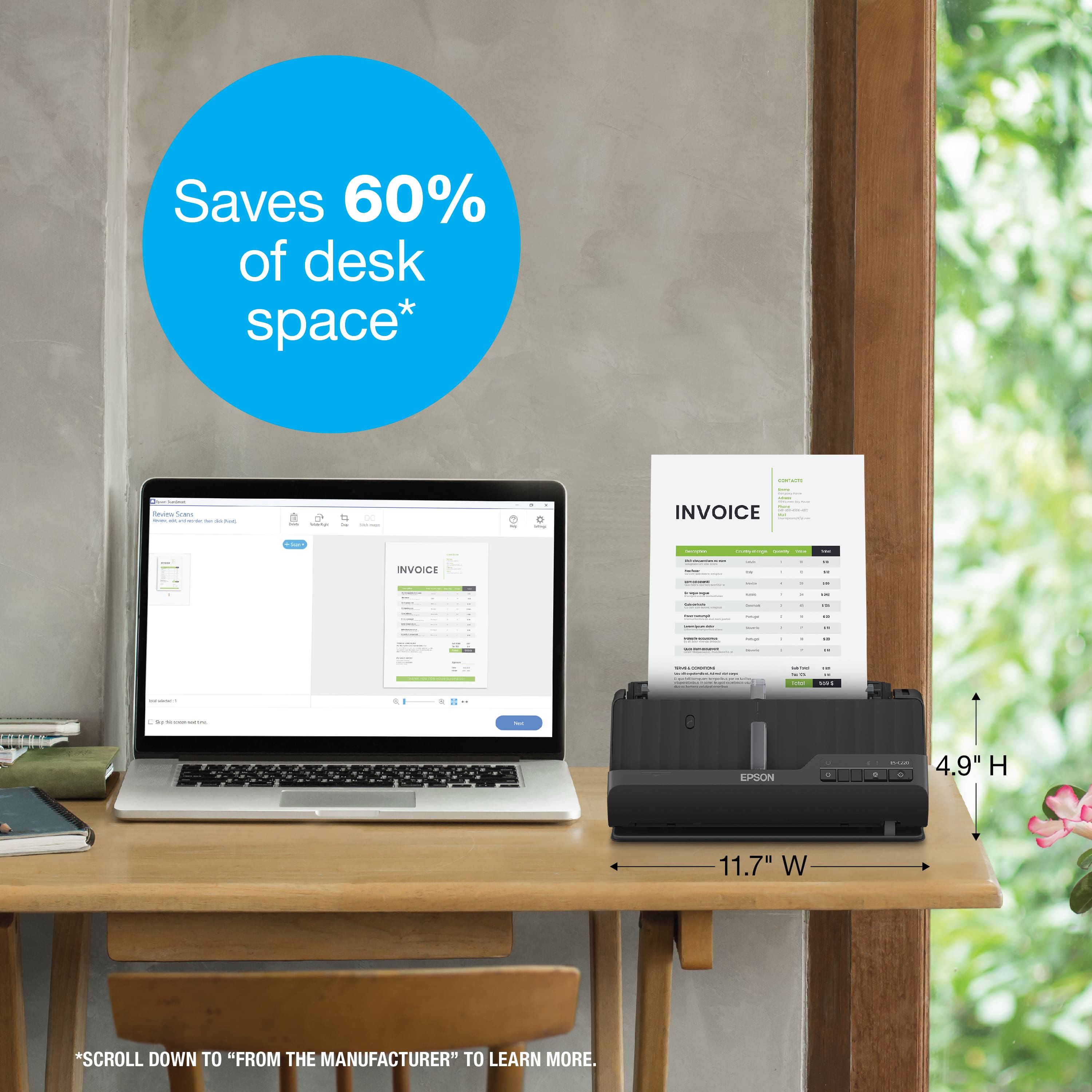 Saves 60% of desk space* I - I - I - I I - -- I : T - T ee ee | -e INVOICE I T | | I | | : - INVOICE E - d - - I - : - I ee : | - - I : : d - | - - d ee d - I | : . - : - - - - | I - I d . - - | CSIE . . : 4.9" H 11.7" W *Scroll down to "From the manufacturer" to learn more.
