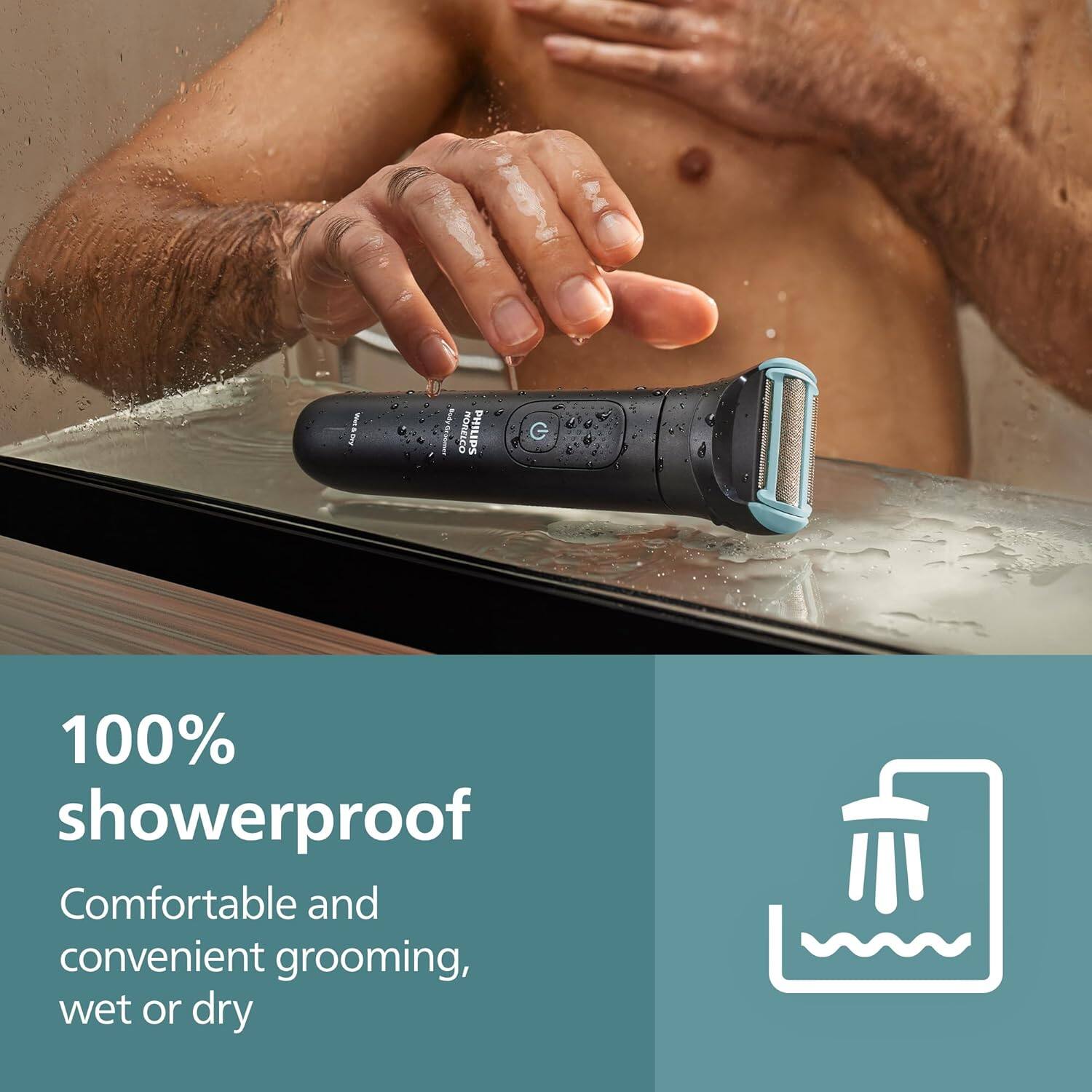 100% showerproof  
Comfortable and convenient grooming, wet or dry