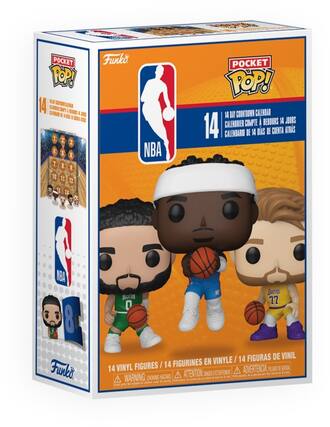 POCKET POP! 14 DE 1 2 3 4 5 7 8 8 10 11 12
Funko NBA
POCKET POP! 14 DAY COUNTDOWN CALENDAR CALENDARIO COMPTE À REBOURS 14 JOURS CALENDARIO DE 14 DÍAS DE CUENTA ATRÁS
14
NBA 8 Funk
LAKERS BOSTON 77 0 14 FIGURAS DE VINIL / 14 FIGURINES EN VINYLE / 14 VINYL FIGURES / ADVERTENCIA: PELIGRO DE ASFIXIA, ATTENTION: DANGER D'ÉTOUFFEMENT, WARNING: CHOKING HAZARD.