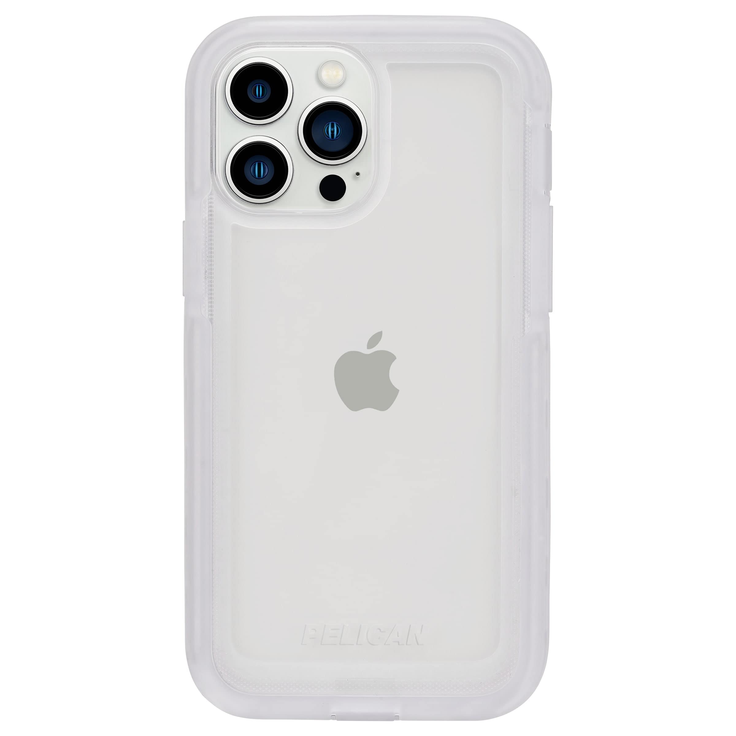 Front. Pelican - Voyager Hardshell Case w/ Antimicrobial for iPhone 13 Pro Max - Clear.
