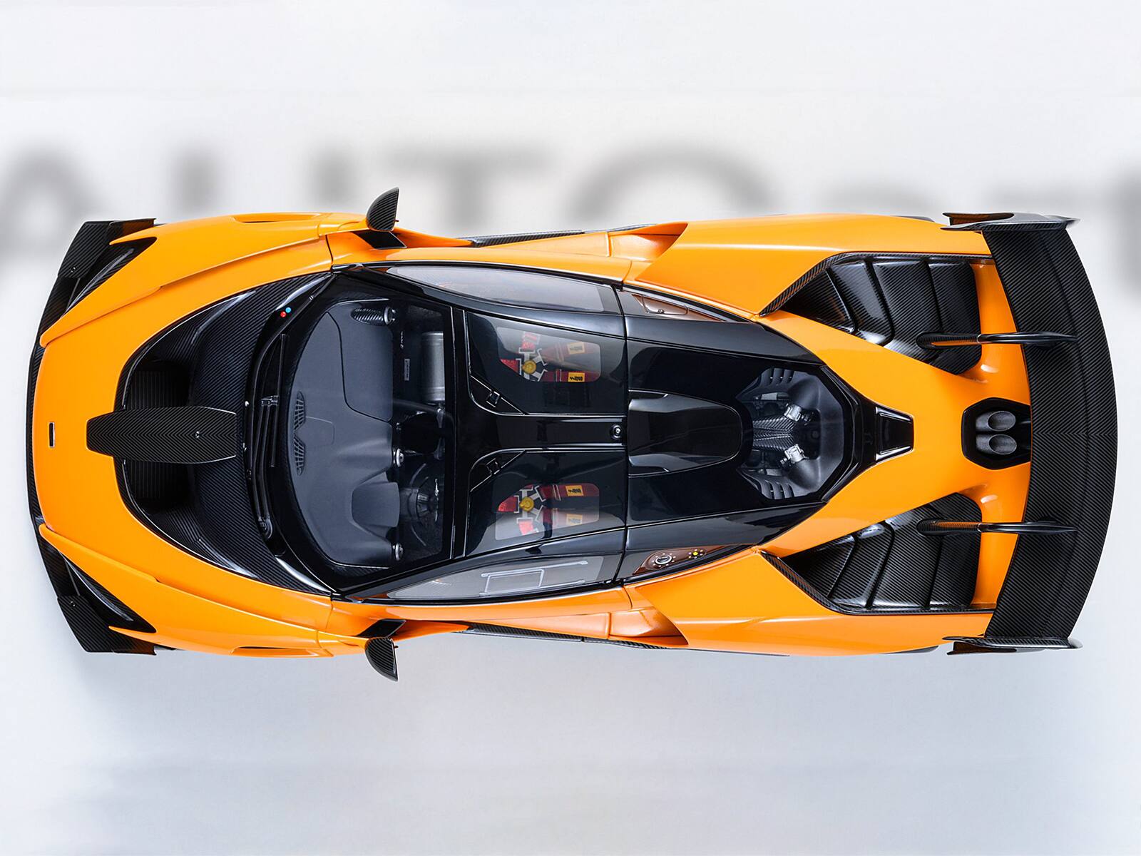 Alt View 7. Autoart - McLaren Senna GTR Orange with Black Top 1/18 Model Car by Autoart.