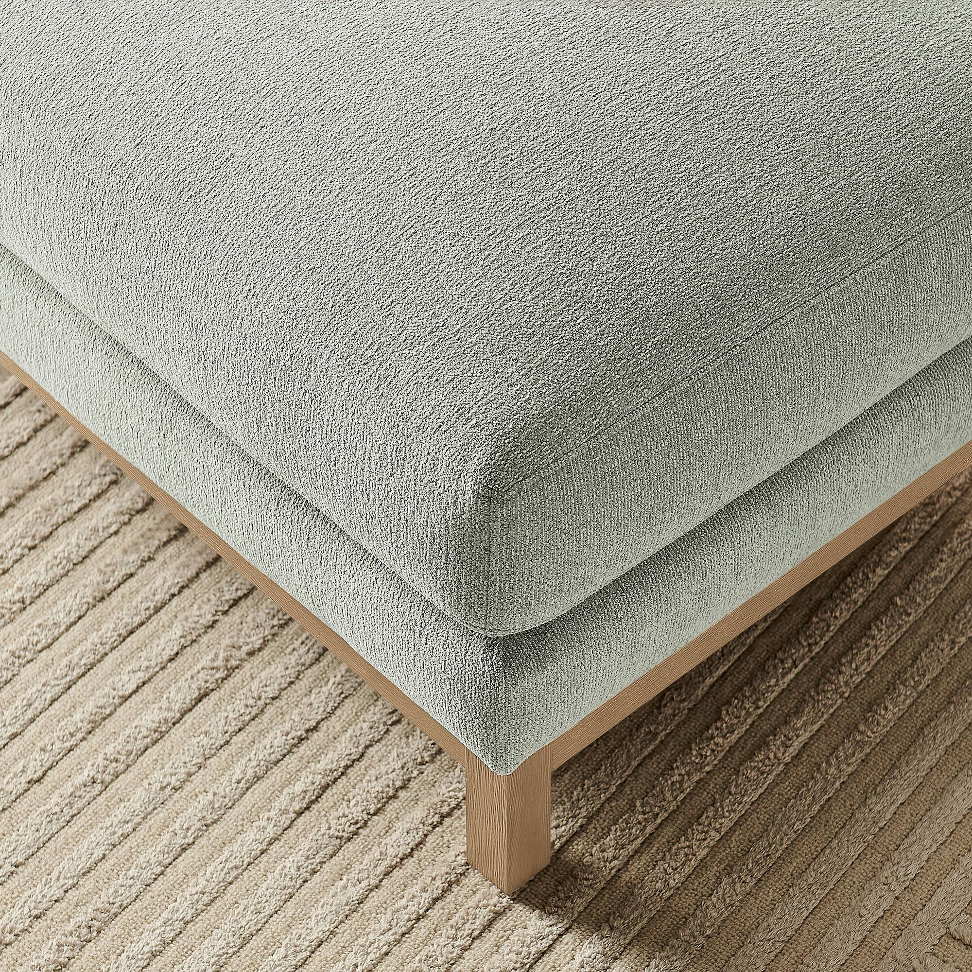 Alt View 2. Modway - Roscoe Upholstered Ottoman - Mist.