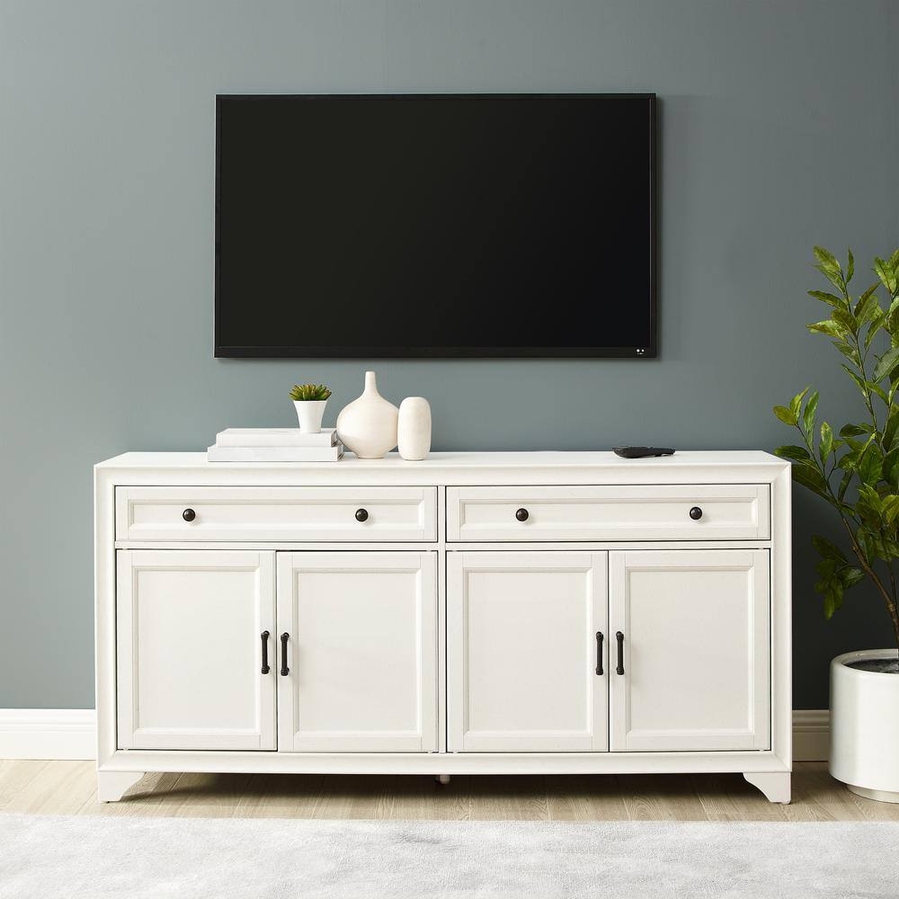 Alt View 4. Crosley Furniture - Tara Sideboard - Distressed White.
