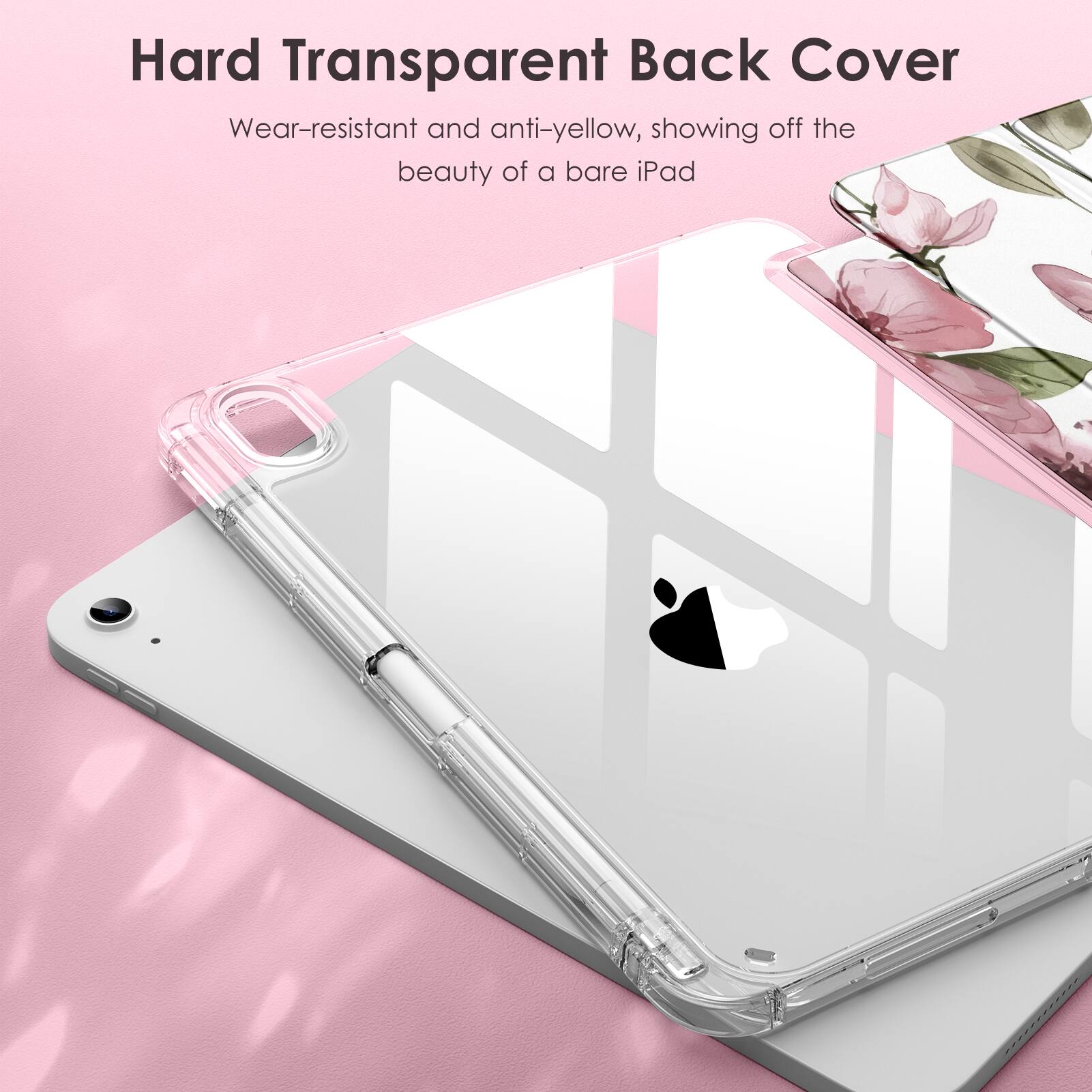 Hard Transparent Back Cover

Wear-resistant and anti-yellow, showing off the beauty of a bare iPad
