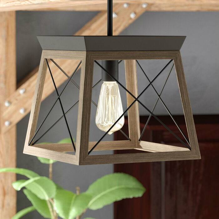 Angle. Hivvago - Antique Bronze Dimmable Light Lantern Geometric Chandelier - Antique Bronze.