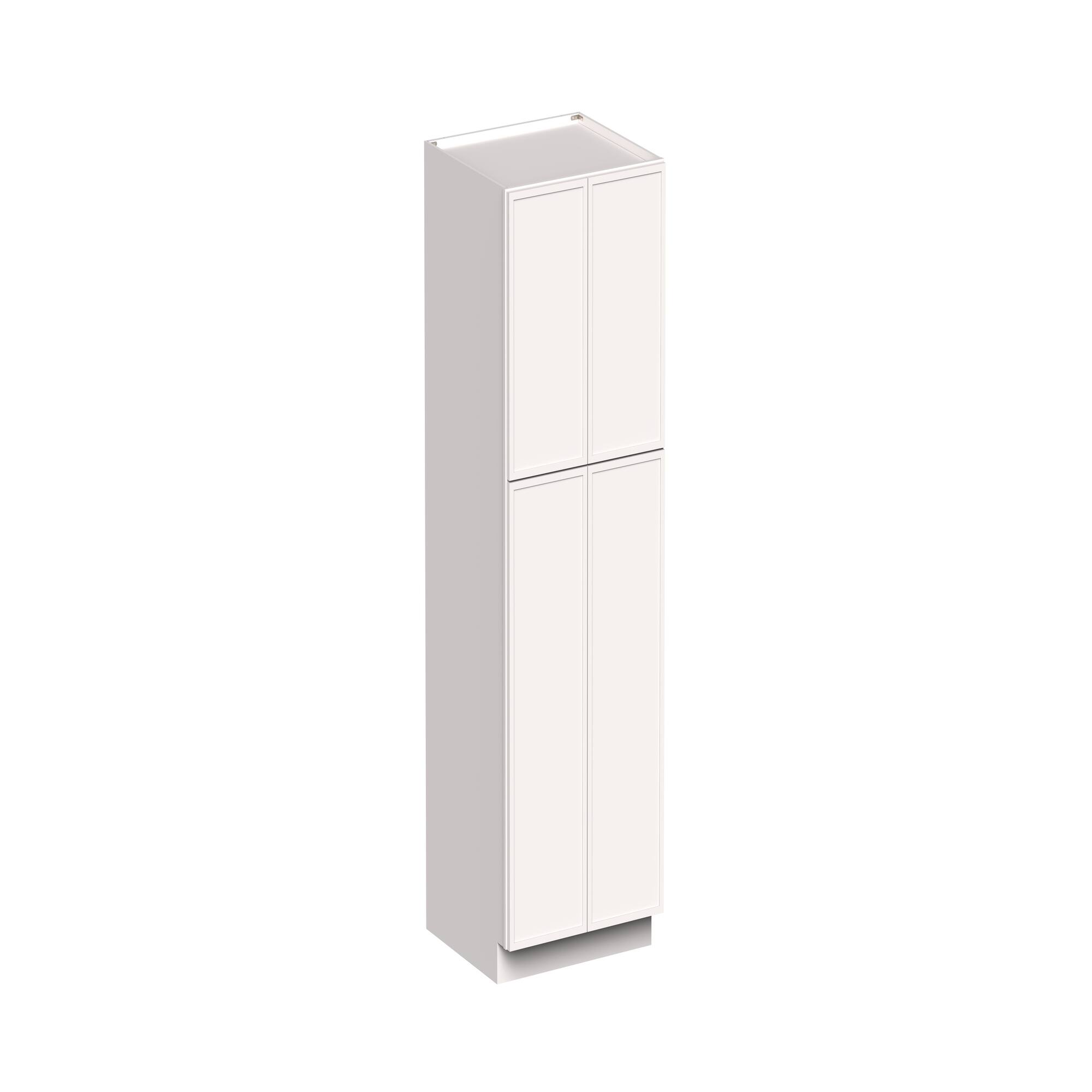 Angle. Boyel Living - 30-in W x 84-in H x 27-in D Slim Shaker RTA Kitchen Pantry Tall Cabinet with Soft-Close - Snow White.