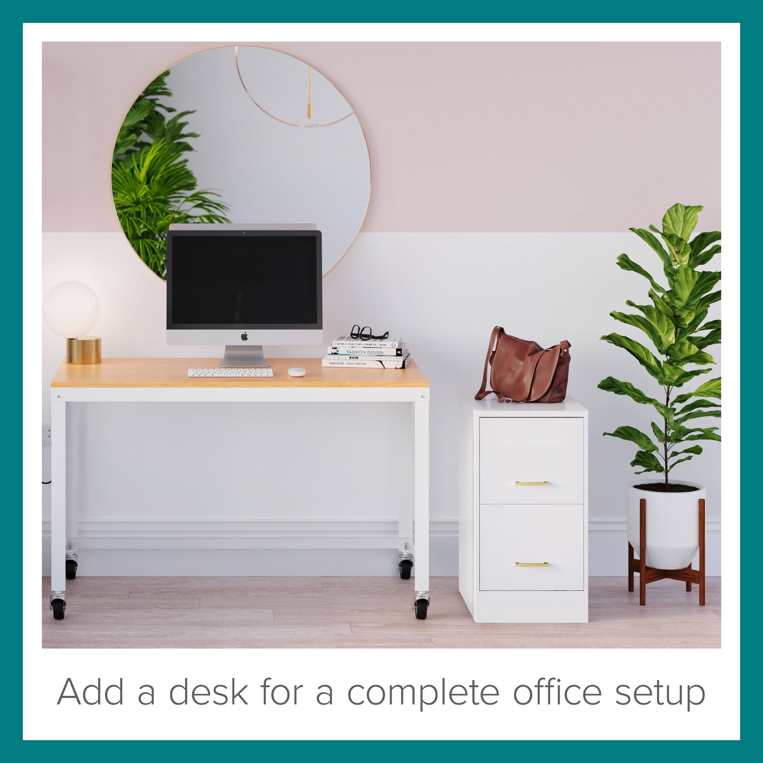Add a desk for a complete office setup