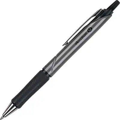 Front. Pilot - EasyTouch Pro Retractable Ballpoint Pen, Medium Point, Dozen - Black Ink.