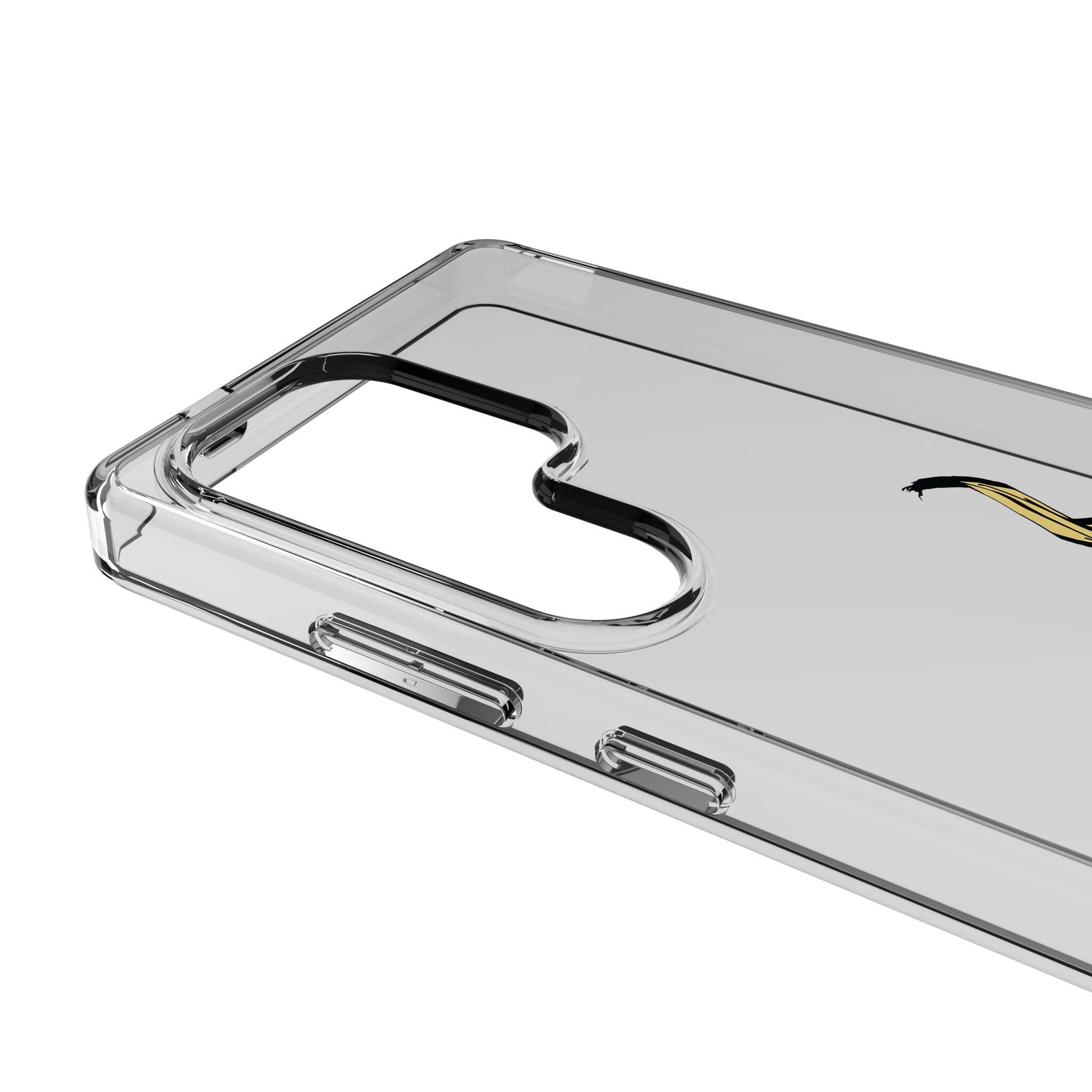 Left. Keyscaper - Marvel Badge Clear Phone Case - Samsung Galaxy S24 - Ladypool.