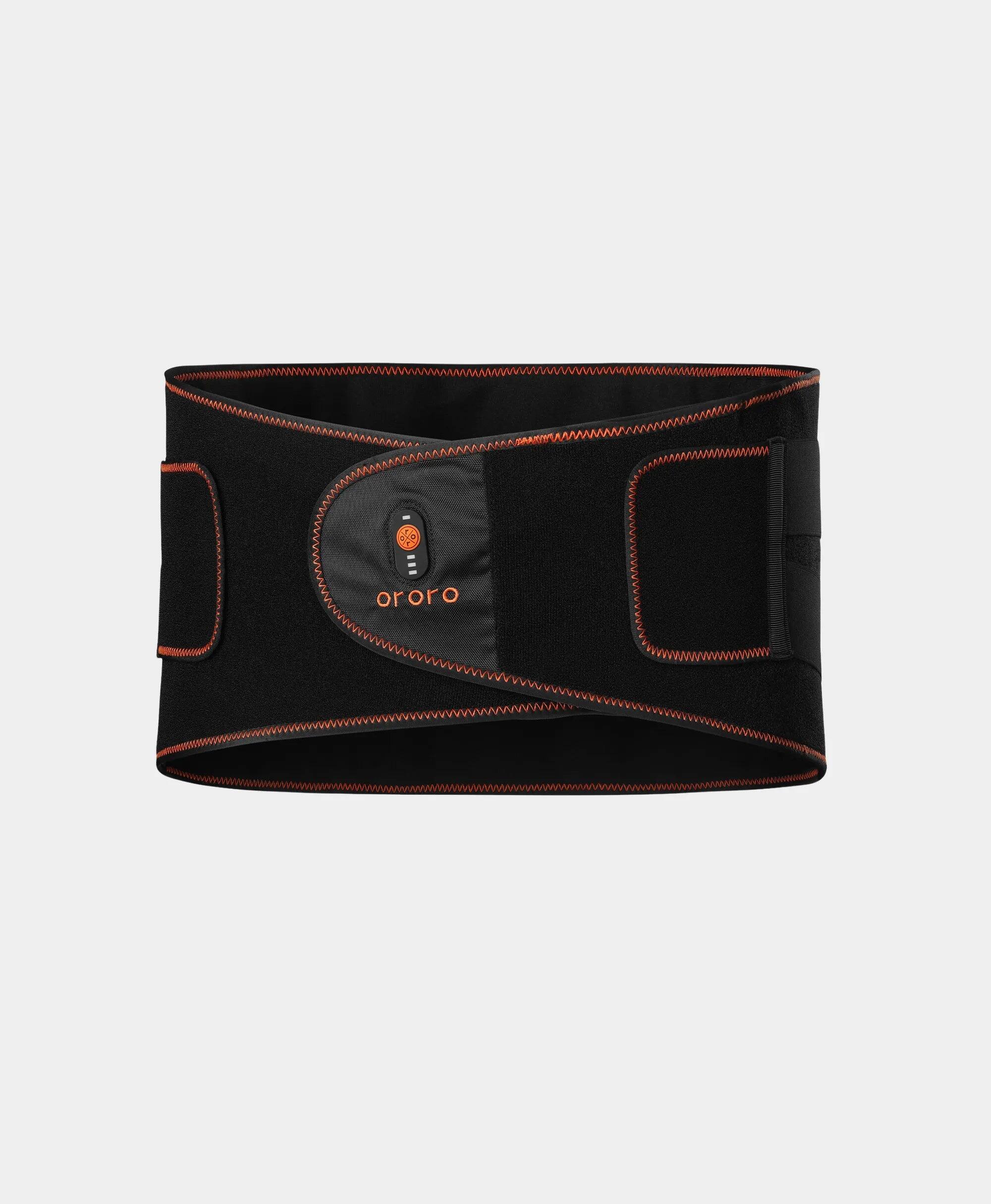 Angle. ororo - Evergard Heated Waist Brace - W36 - Black.