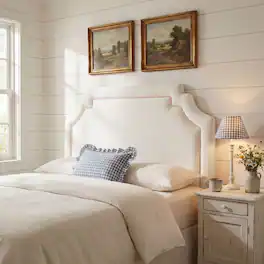 Magnolia Stain-Resistant Performance Velvet Headboard by Modway - Alabaster Pink