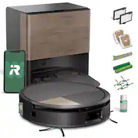 iRobot - Roomba 705 Combo Vacuum & Mop + AutoWash Dock - Self-Cleaning Roller Mop, Retractable Mop Cover, Self-Empties 75 Days - Black - Front_Zoom