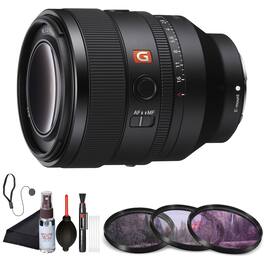 Bundle - Sony - FE 50mm f/1.2 GM Lens (Sony E) (SEL50F12GM) + Filter Kit + Cap Keeper - - Black