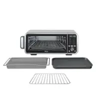 Ninja – Refurbished Foodi 10-in-1 Digital Air Fry Oven, Toaster, Flip-Away Storage, Dehydrate, Keep Warm - Stainless Steel/Black - Front_Zoom