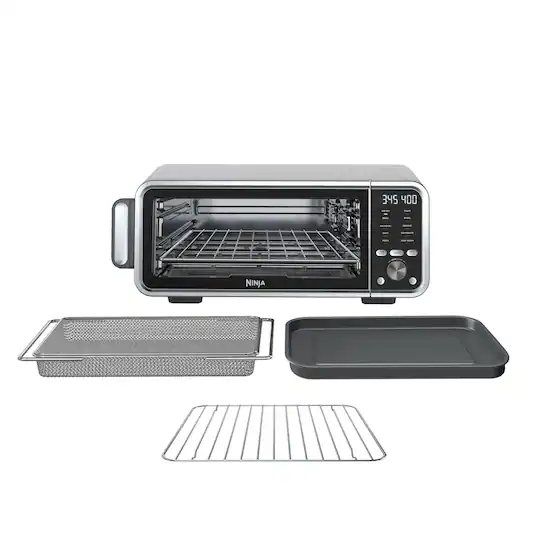 Ninja Refurbished Foodi 10 in 1 Digital Air Fry Oven Toaster Flip Away Storage Dehydrate Keep Warm Stainless Steel Black FT205CO Best Buy
