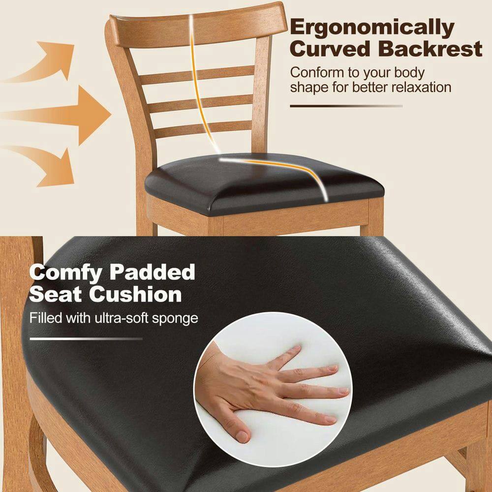 Ergonomically Curved Backrest  
Conform to your body shape for better relaxation  

Comfy Padded Seat Cushion  
Filled with ultra-soft sponge