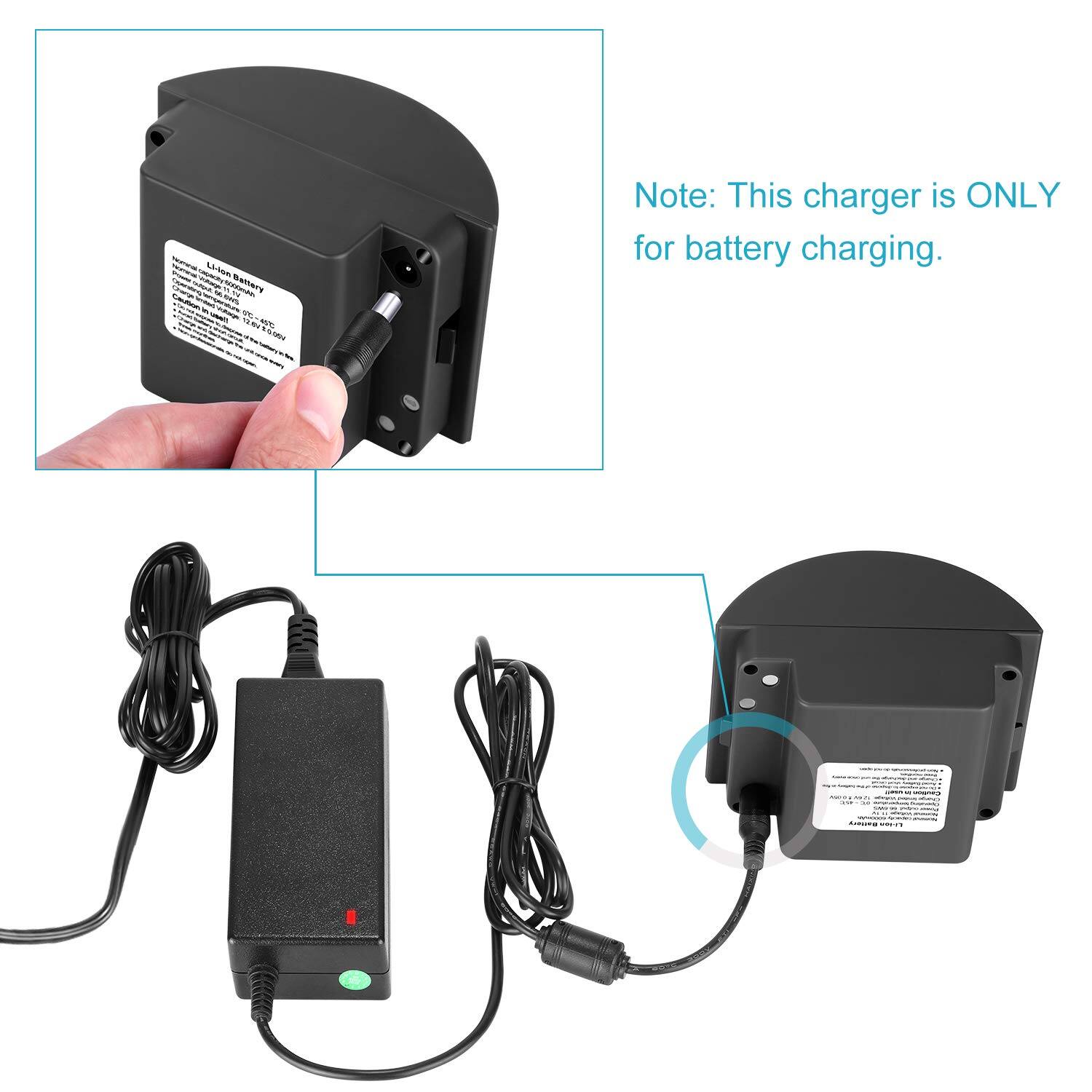Lidon 3 PE battery

Note: This charger is ONLY for battery charging.