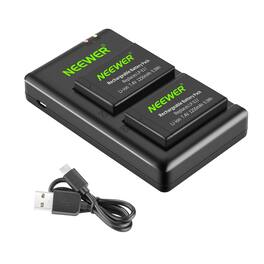 Neewer - LP-E17 Battery & Charger Set, 2-Pack & Dual USB Charger, for Canon EOS RP/Rebel/M Series