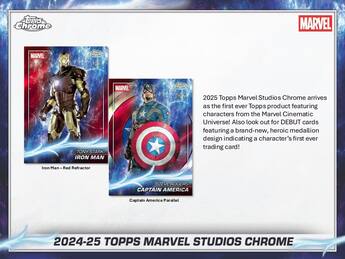 marvel topps chrome rare cards 2024 Sapphire Hobby Box Trading Card Market Each blaster box contains multiple packs packed with base cards 2025 Topps Chrome Marvel Studios