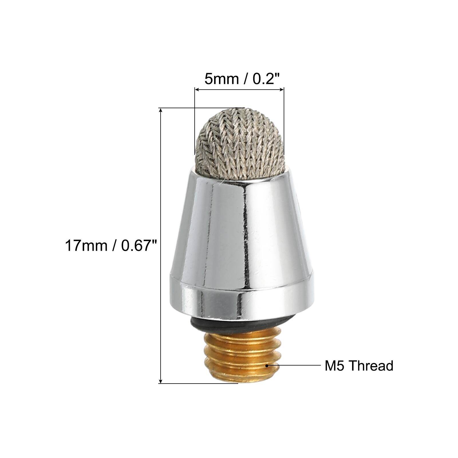 5mm / 0.2"  
17mm / 0.67"  
M5 Thread
